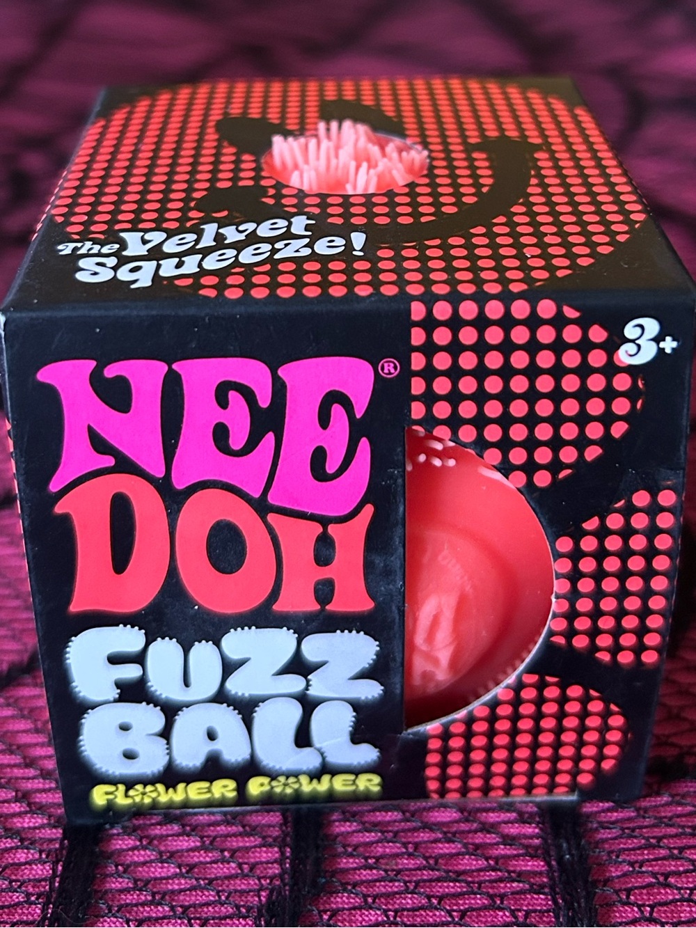 NeeDoh Flower Power Fuzz Ball - Orange NIB
